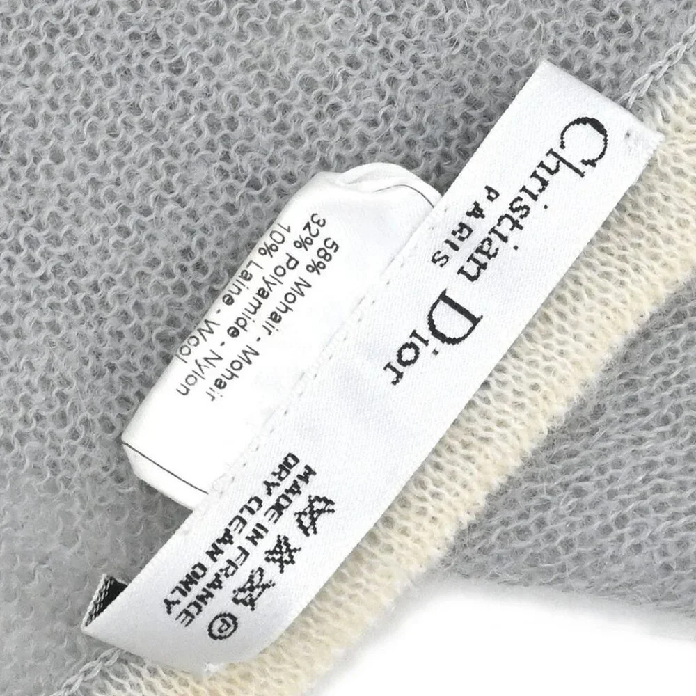 Christian Dior Gray Scarf Stole Small Good 126558